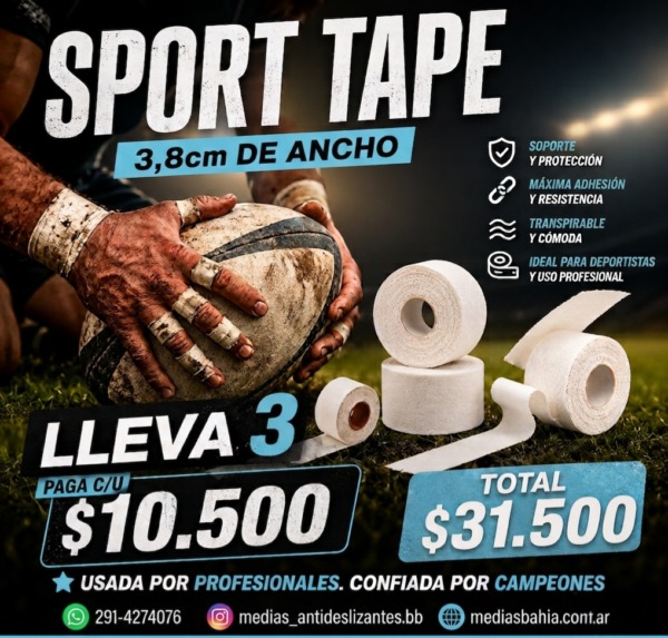 Sport Tape 3.8cm LLEVA 3 PAGA
